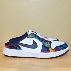 Nike Air Jordan 1 Golf Mule Nothing But Net White Blue Red FJ1214-100 Men's 10
